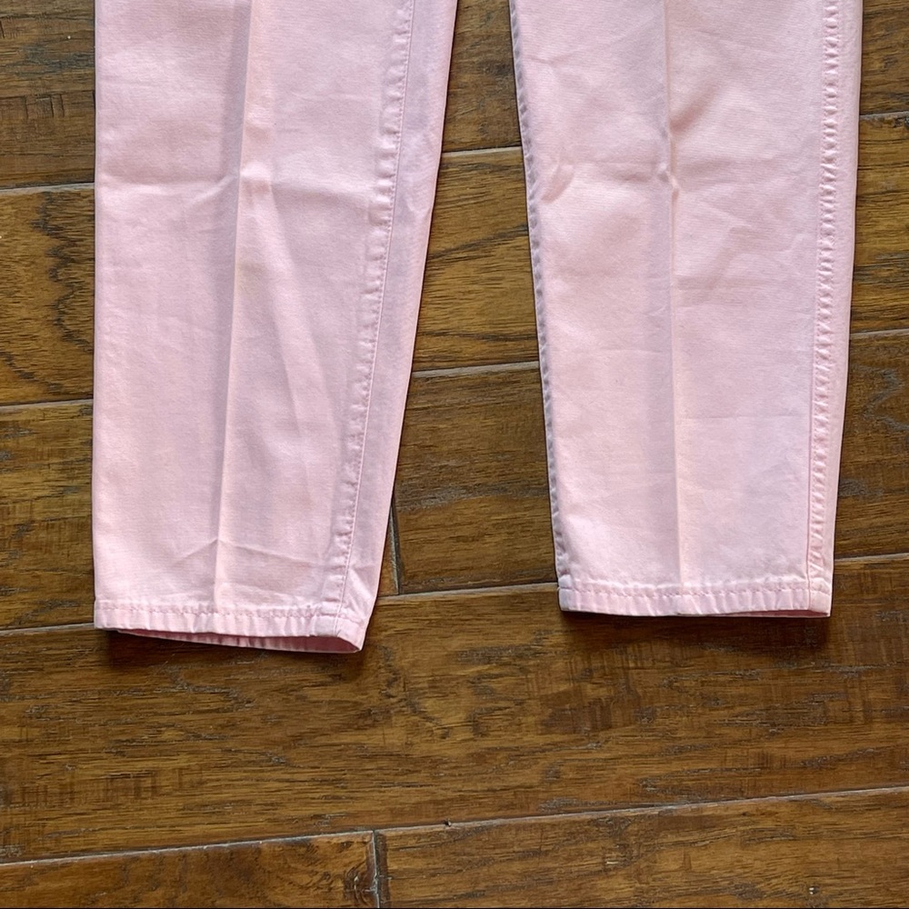 Vintage Escada Margaretha Rey light pink & gold ONE straight leg skinny jeans - Picture 6 of 16